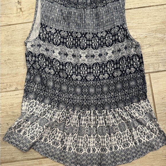 Lucky Brand Navy Blue and White Blouse - Picture 5 of 5